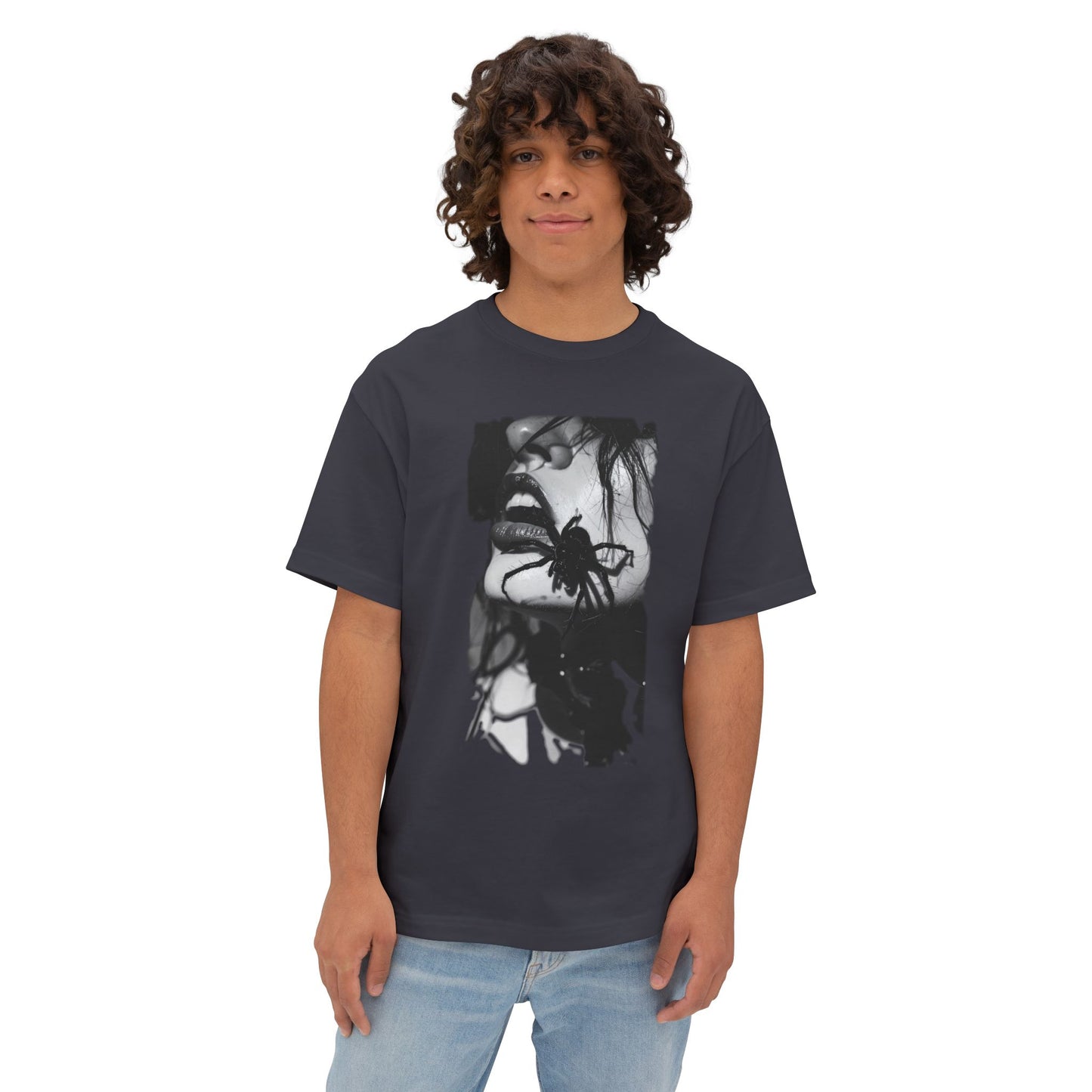 Edgy Art Graphic Tee, Unisex Oversized Shirt, Alternative Fashion, Streetwear Style, Gift for Art Lovers
