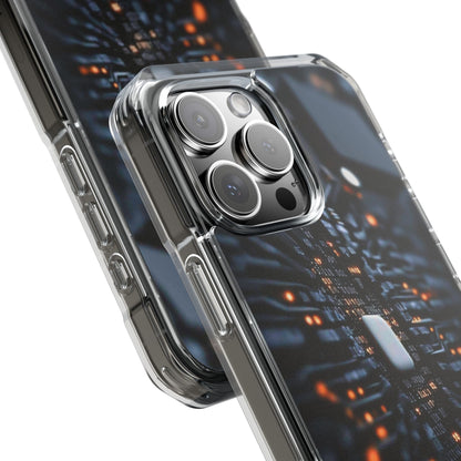 Magnetic Clear Impact Phone Case - Tech-Inspired Design, Perfect for Gadget Lovers, Birthday Gift, Tech Accessories, Durable Protection