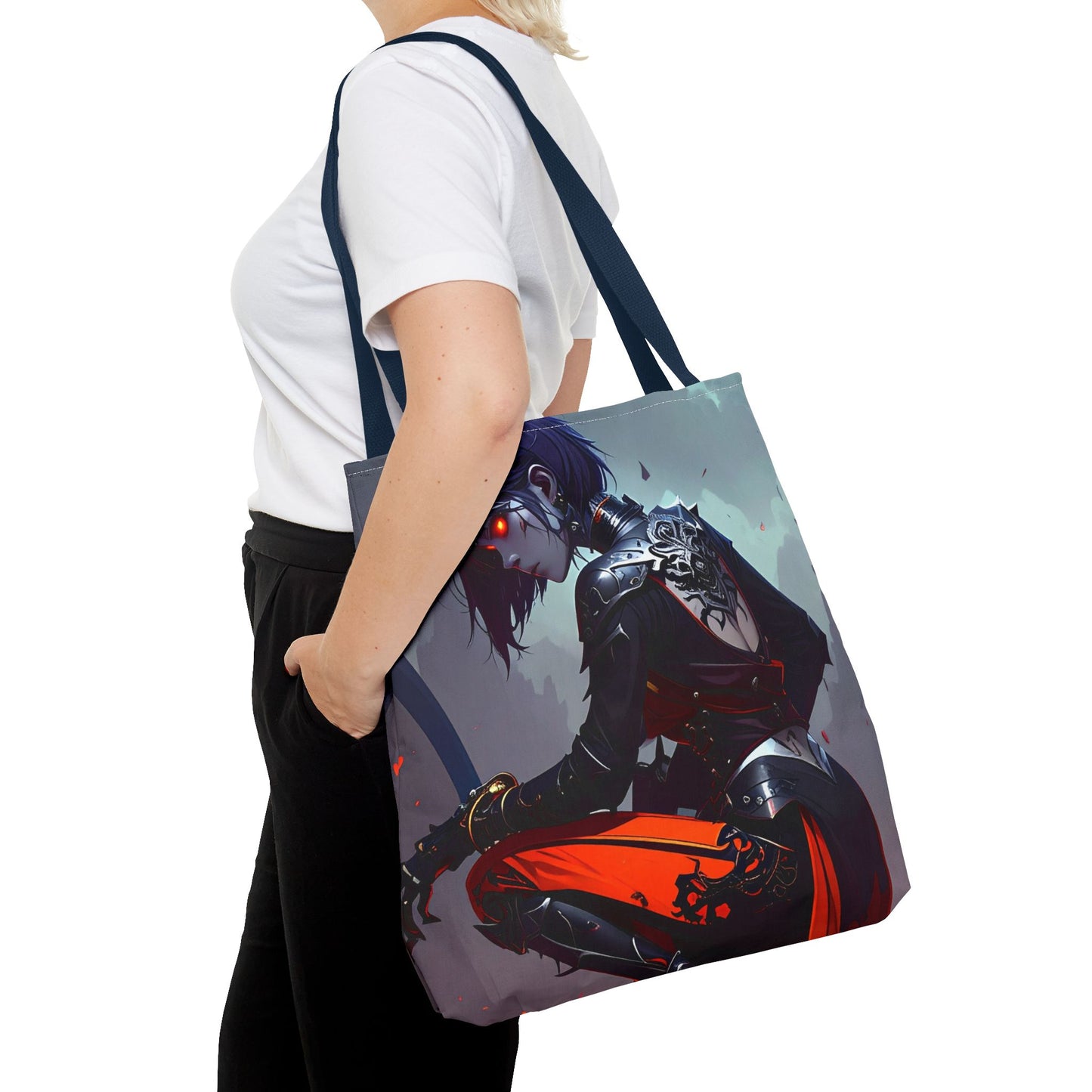Edgy Graphic Tote Bag, Stylish Tote for Everyday Use, Unique Shopper Bag, Gift for Anime Lovers, Art-Inspired Eco-Friendly Tote