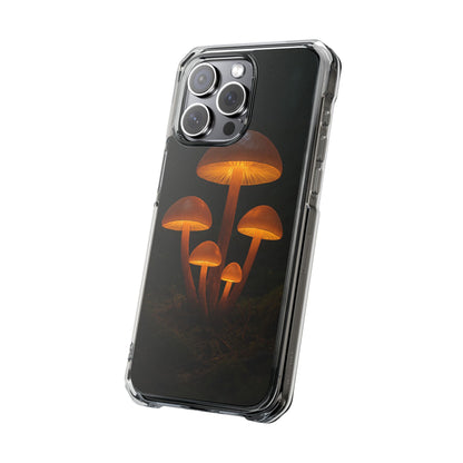 Magnetic Clear Impact Cases, Mushroom Phone Case, Eco-Friendly Phone Cover, Unique Phone Accessories, Gift for Nature Lovers, Artistic