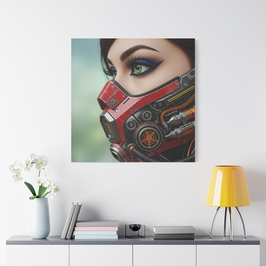 Futuristic Satin Canvas Art Print, Wall Decor for Gamers, Tech Enthusiasts, and Sci-Fi Fans, Unique Gift Idea for Birthdays
