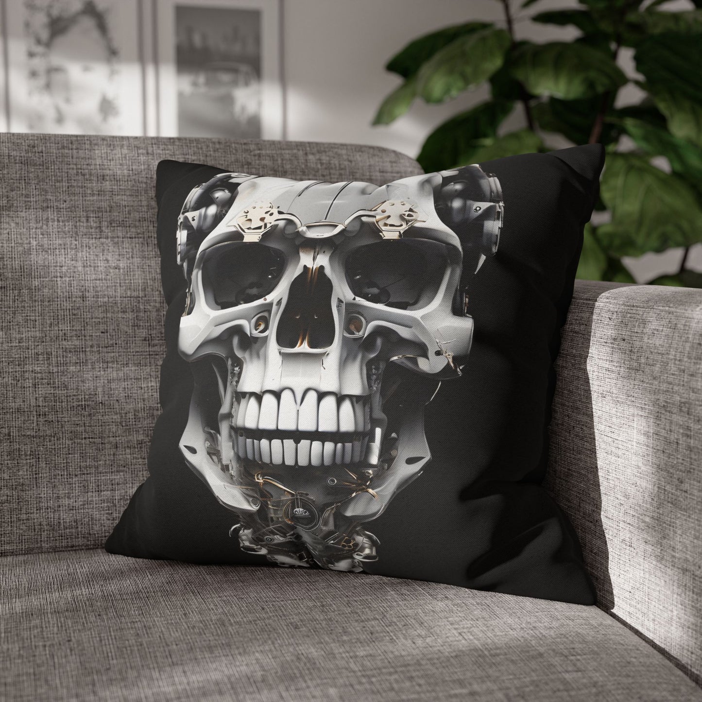 Polyester Square Pillowcase - Skull Collection