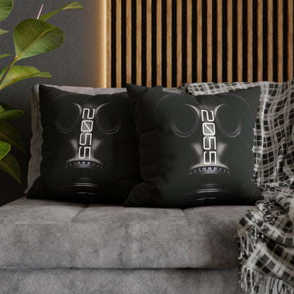 Futuristic Gas Mask Pillowcase | Modern Home Decor, Throw Pillow, Unique Gift, Sci-Fi Aesthetic, Cyberpunk Room Accents