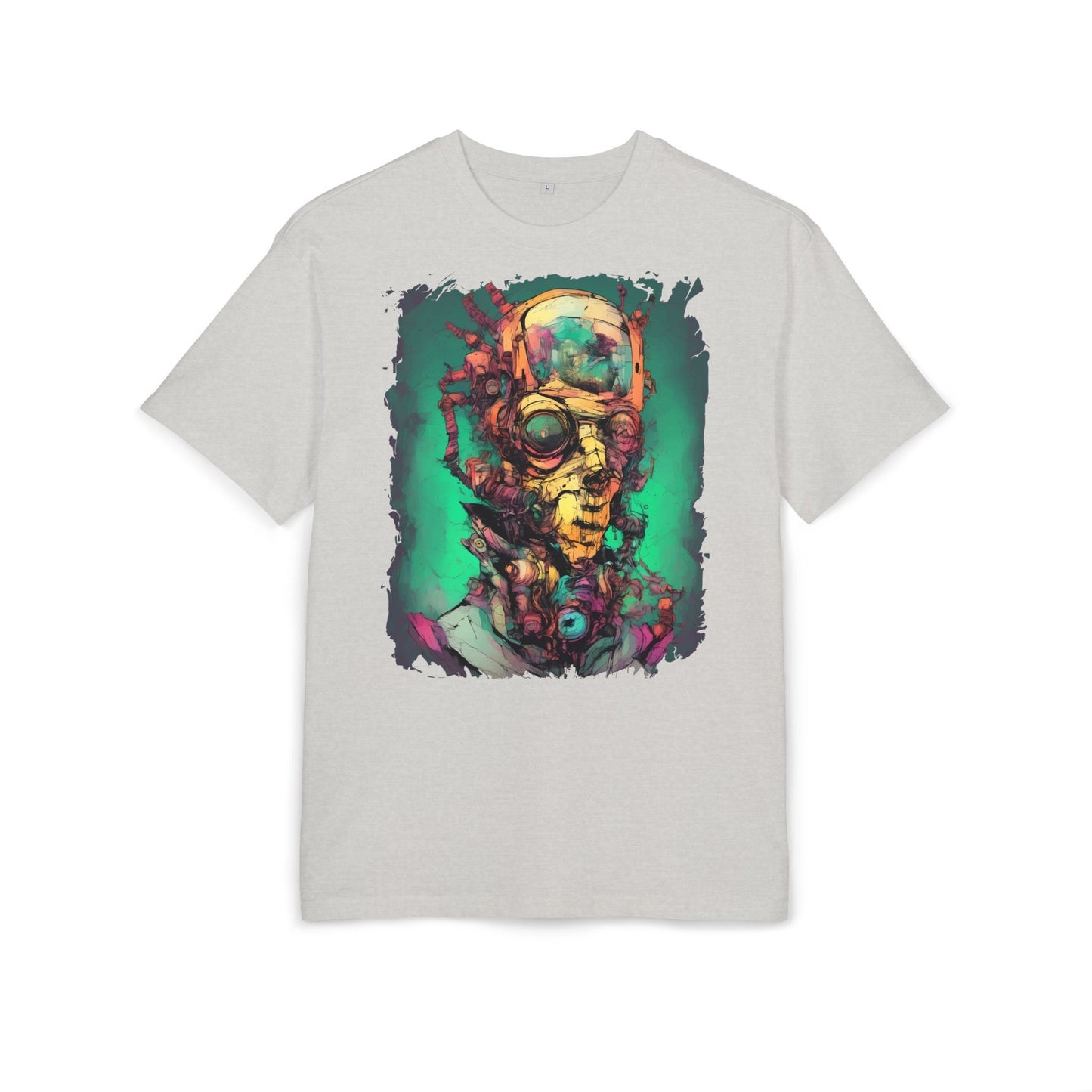 Artistic Oversize Tee Featuring Abstract Portrait, Unisex T-Shirt, Cool Graphic Tee, Streetwear Style, Unique Gifts for Art Lovers