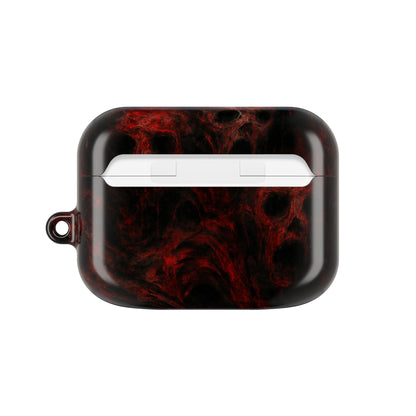 Stylish AirPod Cases with a Bold Red Marble Design, Unique Accessories for Music Lovers, Perfect Gift for Teens, Great for Holidays