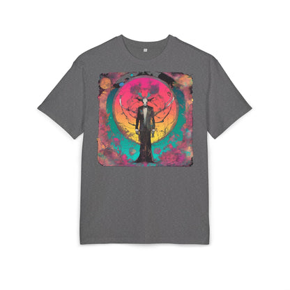 Vibrant Artistic Oversize Tee - Unisex Heavyweight T-Shirt, Bohemian Style, Gift for Art Lovers, Festival Wear, Casual Chic