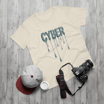 Cool Drippy Cyber T-Shirt, Unisex Graphic Tee, Casual Wear, Tech Enthusiast Gift, Trendy Streetwear for All Occasions