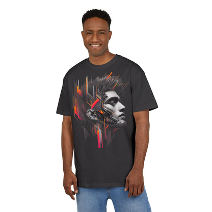Artistic Oversize Tee - Modern Abstract Design