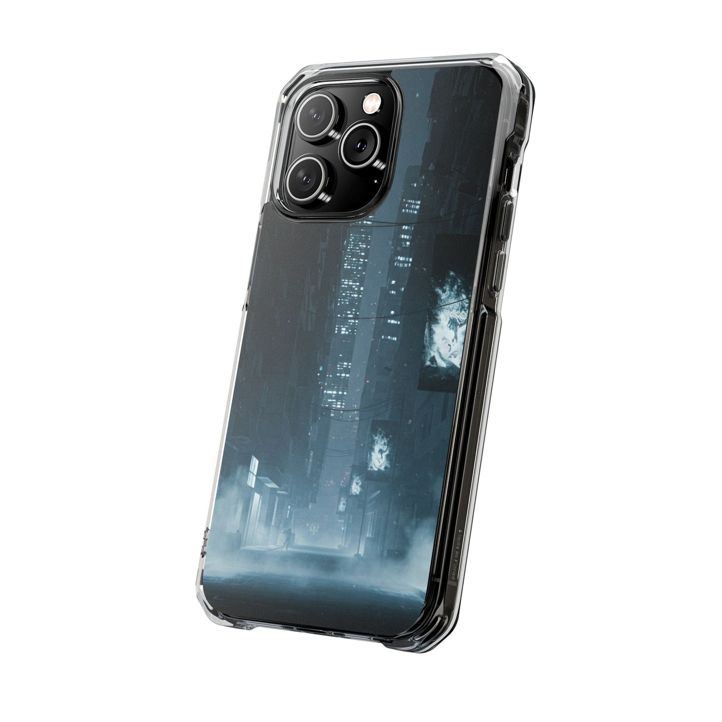 Magnetic Clear Impact Cases for Phones | Urban Nightscape Design | Unique Phone Accessories, Gift for Tech Lovers, Protective Cases