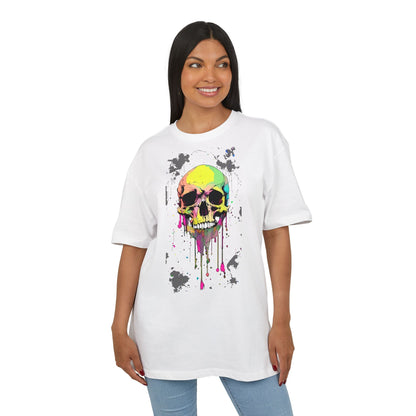 Colorful Skull Oversized Tee - Edgy Graphic Shirt for Casual Wear, Street Style, Gifts, etc.