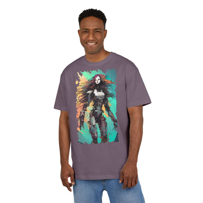 Artistic Graphic Tee, Casual Oversize Top, Unique T-Shirt Gift, Trendy Streetwear, Creative Fashion Statement