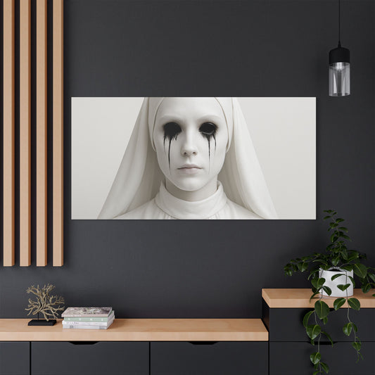 Eerie Art Canvas Print, Creepy Home Decor, Gothic Wall Art, Haunted House Decoration, Dark Aesthetic Gift