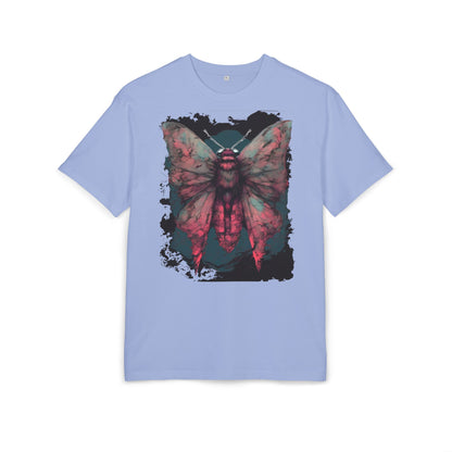 Aesthetic Moth Graphic Oversize Tee, Casual Style Shirt, Unique Gift, Eco-Print Tee, Art Lover Fashion, Nature-Inspired Top
