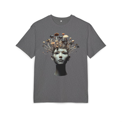 Unisex Heavy Oversize Tee - Artistic Mushroom Graphic Tee