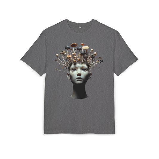 Unisex Heavy Oversize Tee - Artistic Mushroom Graphic Tee