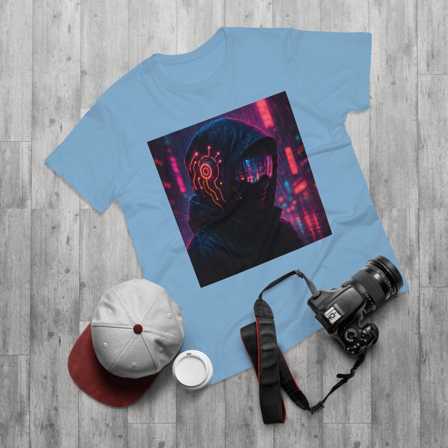 Cyberpunk Graphic Tee for Men & Women, Futuristic Streetwear, Perfect Gift for Gamers, Casual Wear for Tech Enthusiasts, Urban Style T-Shirt