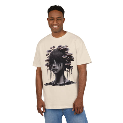 Mystical Mushroom Graphic Unisex Heavy Oversize Tee