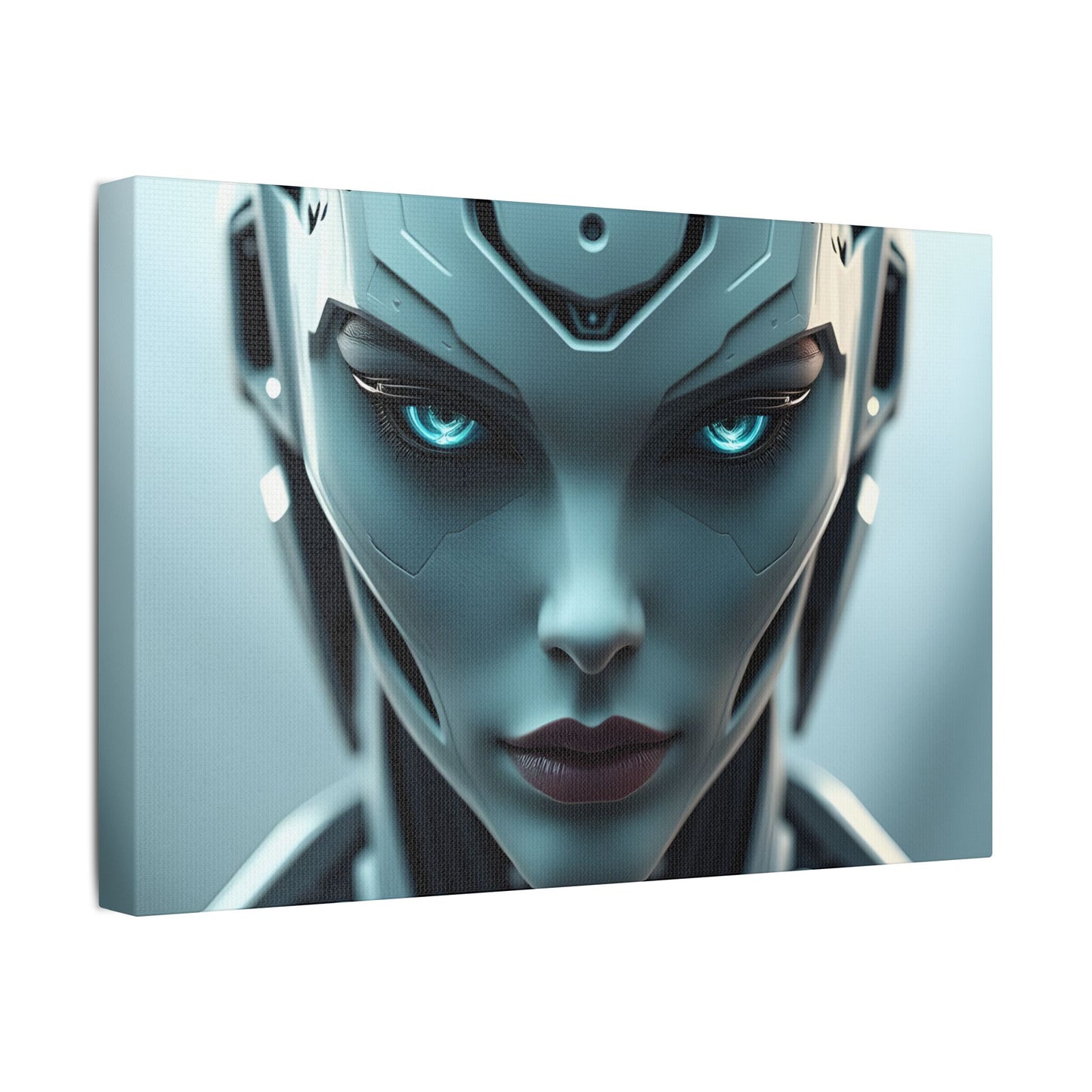 Futuristic Robot Art Canvas Print, Sci-Fi Wall Decor, Modern Home Artwork, Tech-Inspired Gift, Unique Living Room Accent