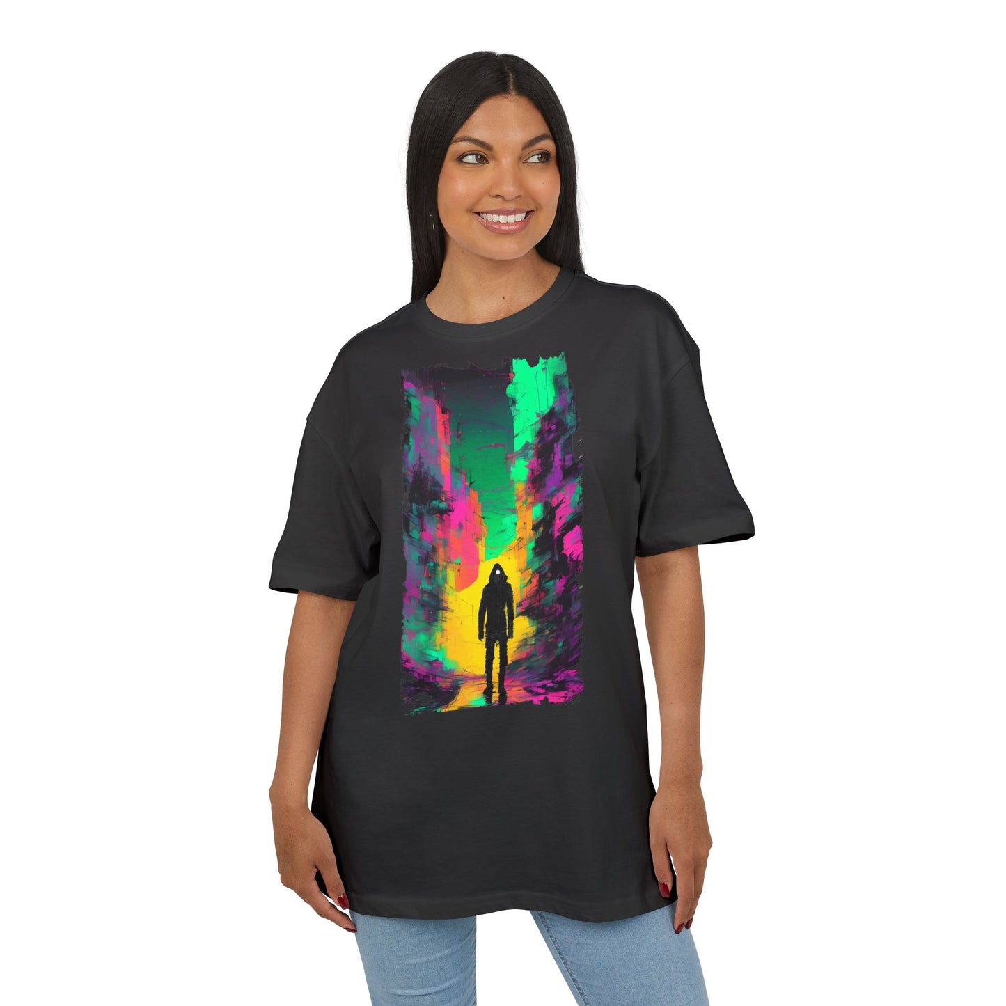 Vibrant Nature-Inspired Oversize Tee, Boho Graphic Tee, Unisex T-Shirt for Adventurers, Colorful Casual Wear, Nature Lover Gift