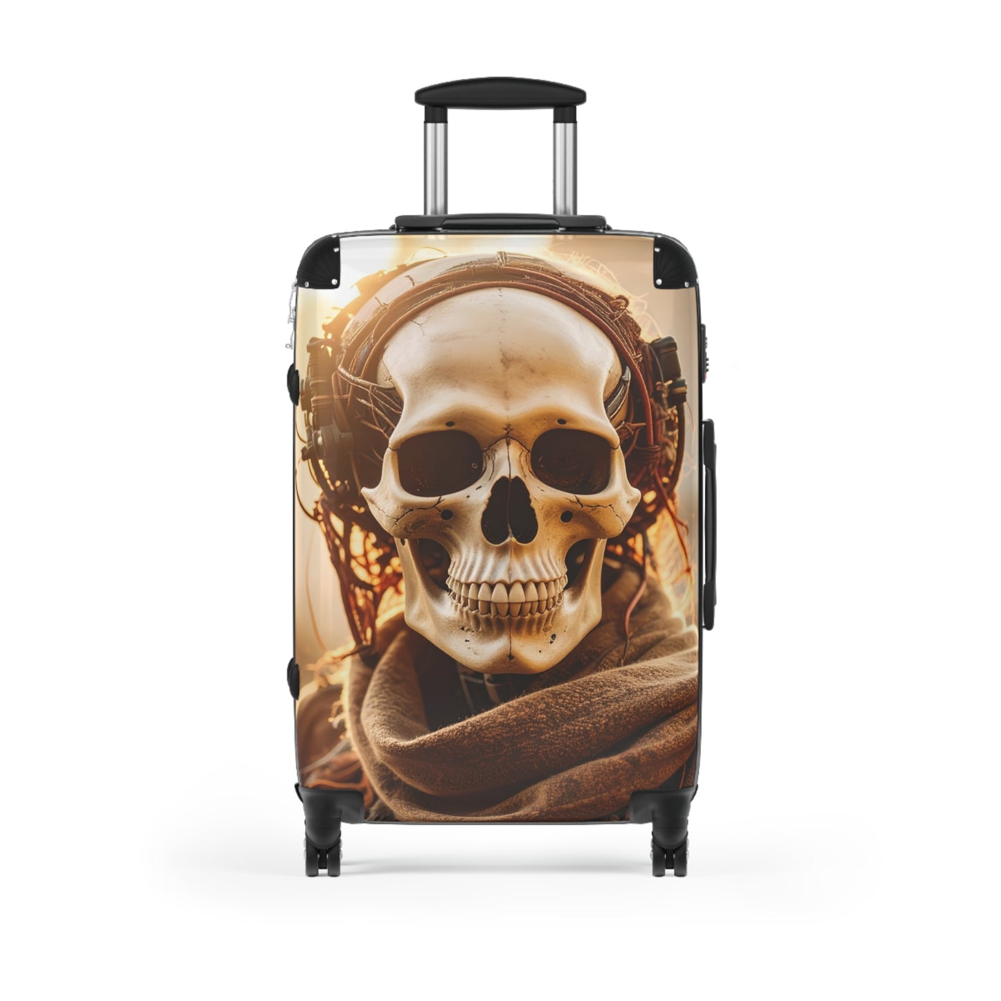 Stylish Skull Suitcase - Unique Travel Luggage for Adventurers, Halloween Travel, Vintage Boho Style, Skull Design, Gifts for Travelers