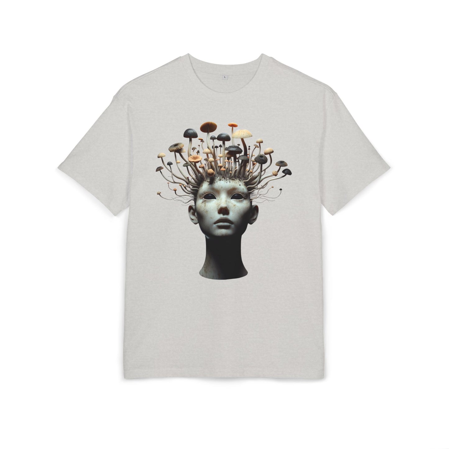 Unisex Heavy Oversize Tee - Artistic Mushroom Graphic Tee