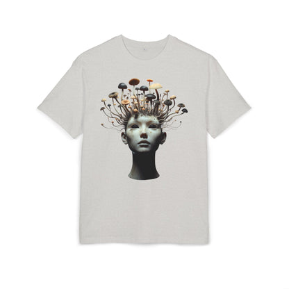 Unisex Heavy Oversize Tee - Artistic Mushroom Graphic Tee