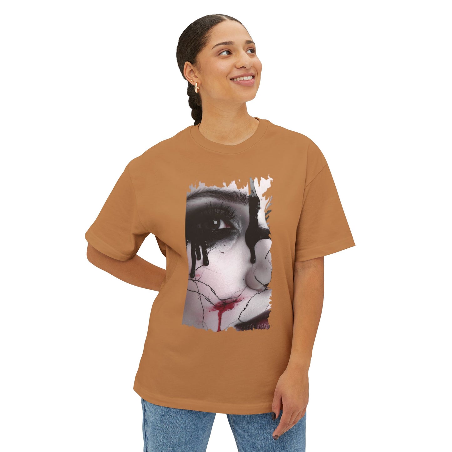Artistic Oversized Tee - Unique Graphic T-shirt for Art Lovers, Comfortable Fashion, Trendy Unisex Wear, Perfect for Gifting, Casual Style