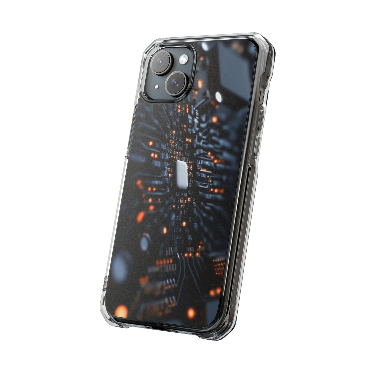 Magnetic Clear Impact Phone Case - Tech-Inspired Design, Perfect for Gadget Lovers, Birthday Gift, Tech Accessories, Durable Protection