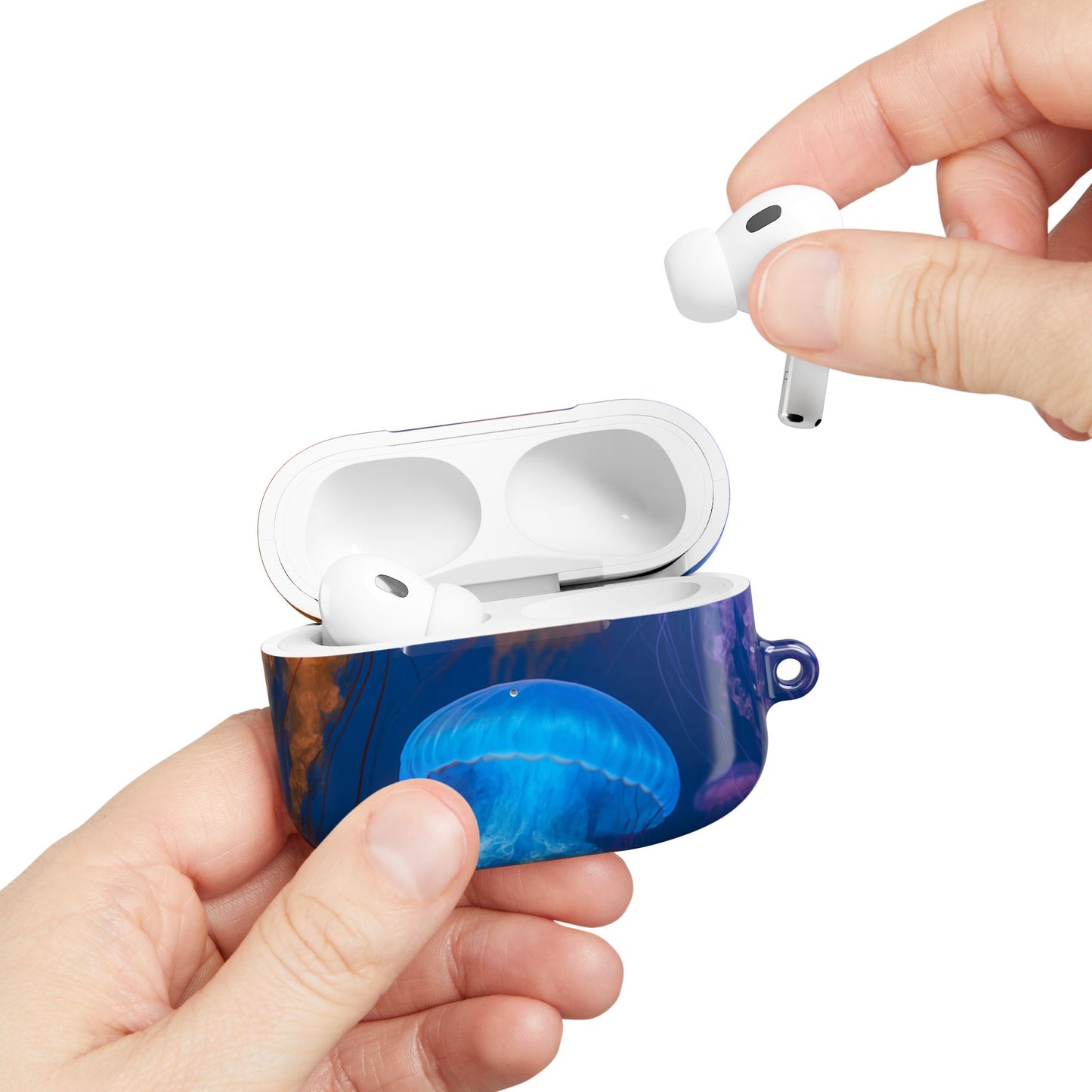 Vibrant Jellyfish AirPod Case, Ocean-Themed Accessory, Colorful AirPod Cover, Unique Gift for Ocean Lovers, Underwater Aesthetic