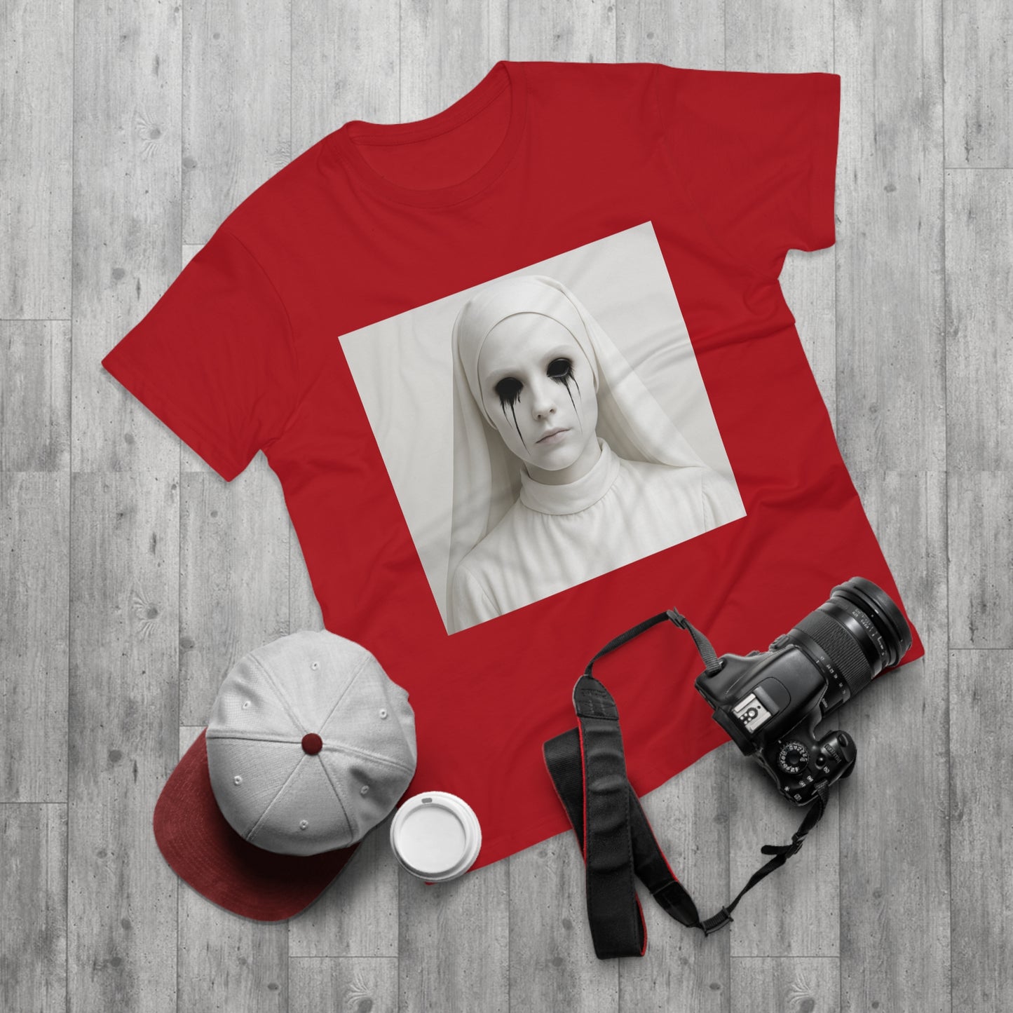 Spooky Art Tee, Unisex Graphic T-shirt, Halloween Costume, Horror Aesthetic Shirt, Creepy Vintage Look Top