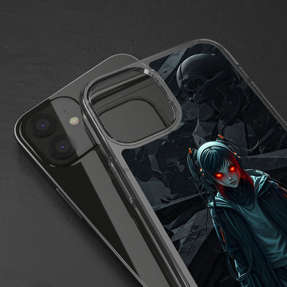 Futuristic Clear Phone Case with Cyberpunk Design - Edgy and Stylish
