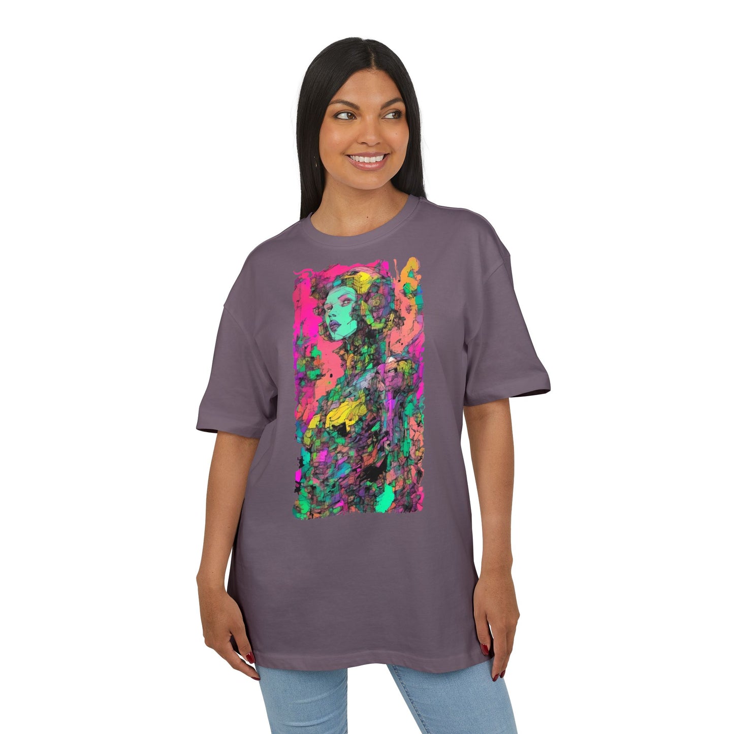 Artistic Oversize Tee - Vibrant Graphic Shirt, Casual Streetwear, Unique Gift for Art Lovers, Everyday Wear, Graphic Tee