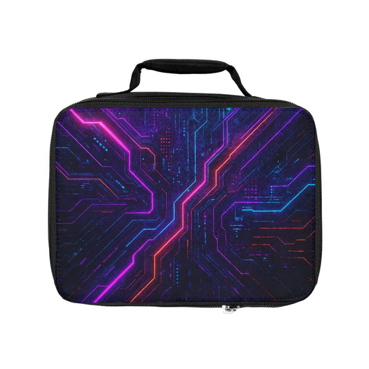 Futuristic Lunch Bag | Insulated Tote for School, Work, Picnic, Tech Enthusiasts, Unique Gift Idea