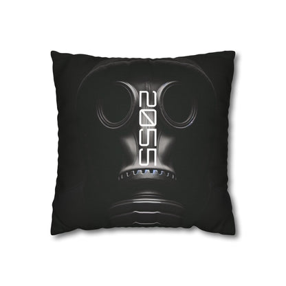 Futuristic Gas Mask Pillowcase | Modern Home Decor, Throw Pillow, Unique Gift, Sci-Fi Aesthetic, Cyberpunk Room Accents