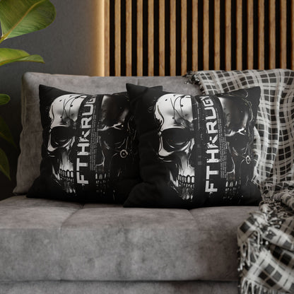 Gothic Skull Pillowcase - Edgy Home Decor, Alternative Gift, Bedroom Accent, Halloween Decor, Boho Pillow Cover