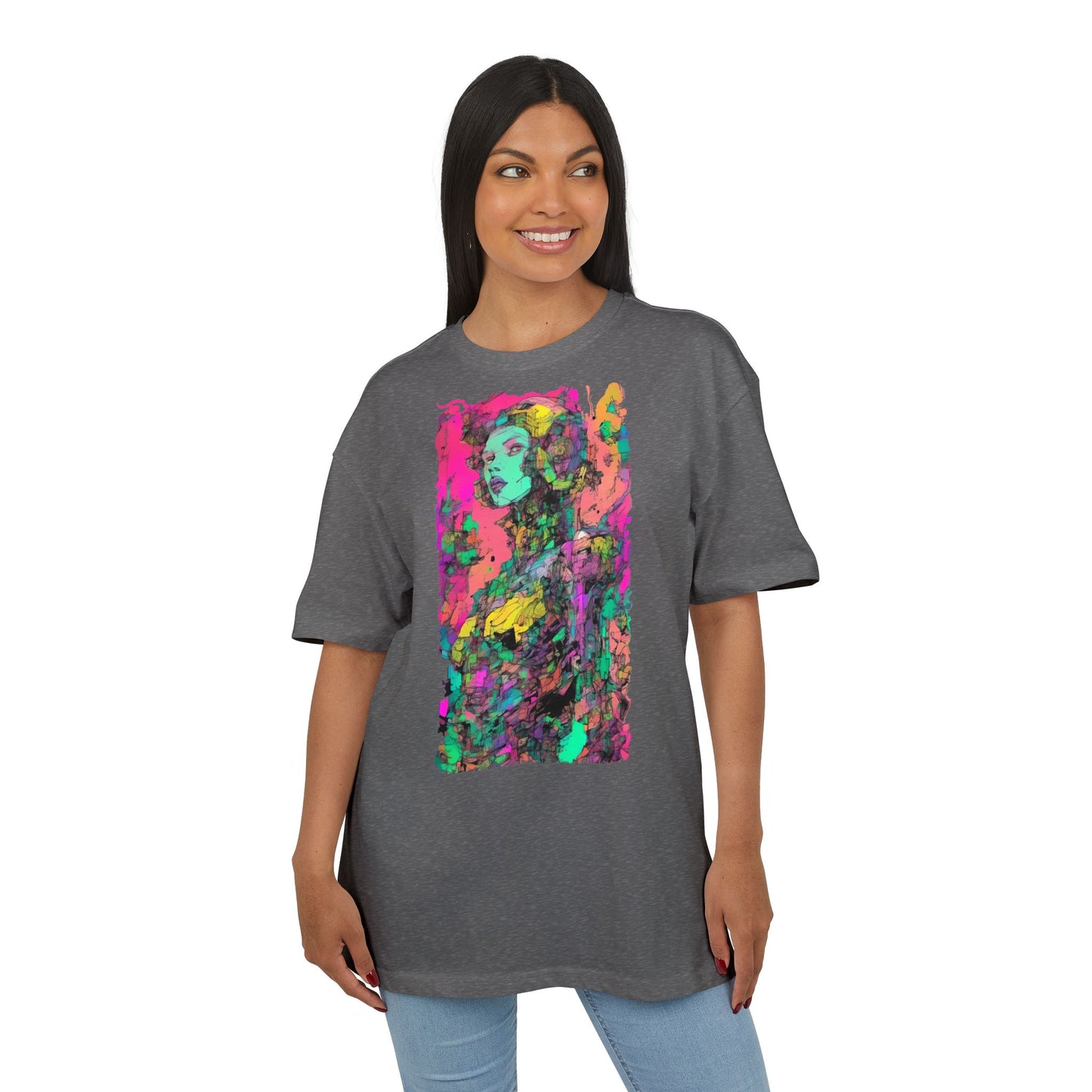 Artistic Oversize Tee - Vibrant Graphic Shirt, Casual Streetwear, Unique Gift for Art Lovers, Everyday Wear, Graphic Tee