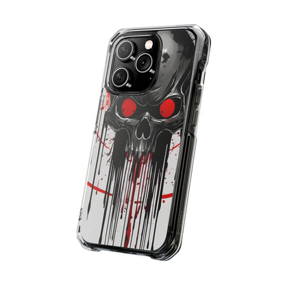 Edgy Skull Design Phone Case, Unique Protective Case, Magnetic Impact Case, Halloween Gift, Skull Lover Accessory
