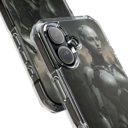 Futuristic Phone Case, Clear Impact Case with Sci-Fi Design, Smartphone Protection, Cyberpunk Aesthetic, Gift for Tech Lovers