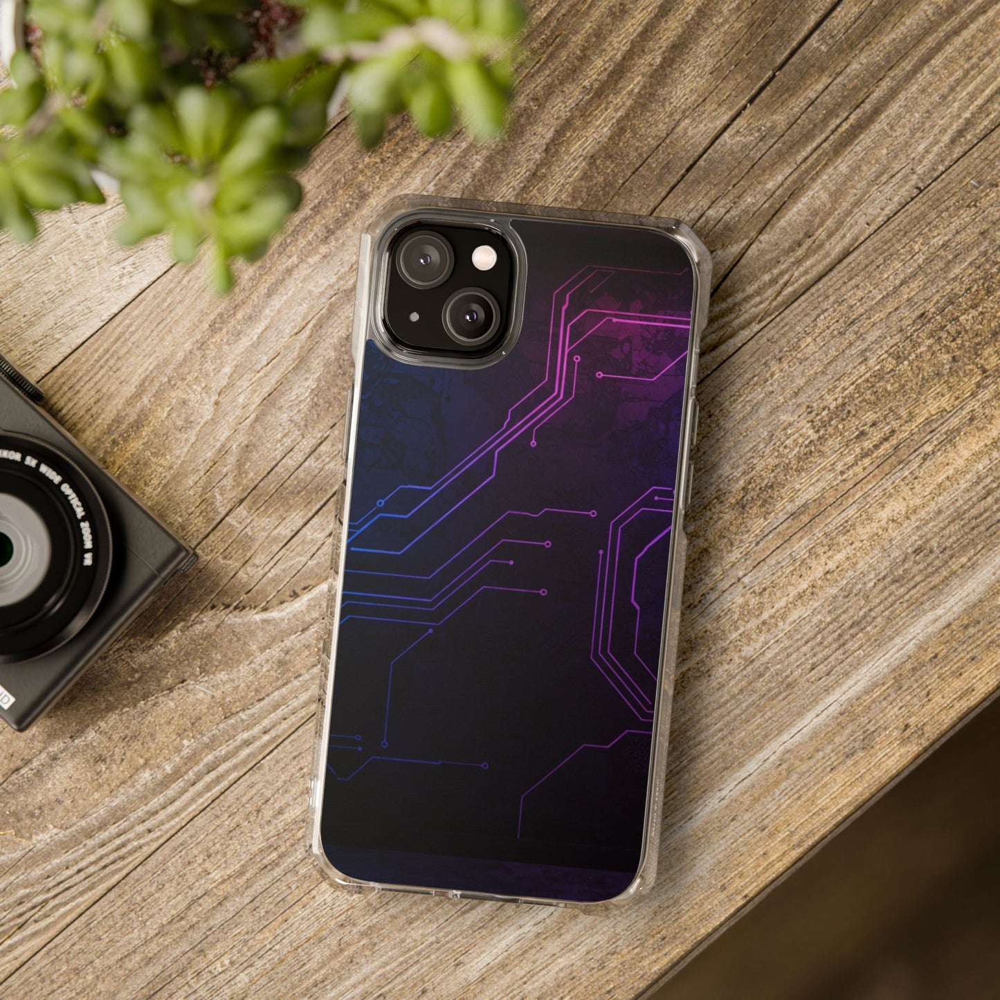 Magnetic Clear Phone Case - Tech-Inspired Design for Gamers, Stylish Protection, Gift for Tech Lovers, Phone Accessories, Customizable Case