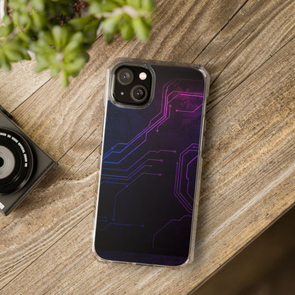 Magnetic Clear Phone Case - Tech-Inspired Design for Gamers, Stylish Protection, Gift for Tech Lovers, Phone Accessories, Customizable Case