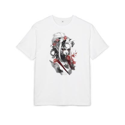 Artistic Unisex Heavy Oversize Tee - Bold Floral Graphics