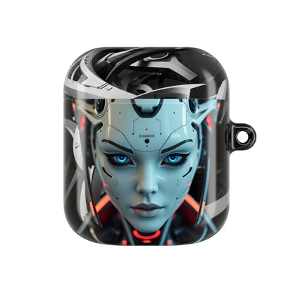Futuristic AirPod Case with Tech-Inspired Design, Cyberpunk AirPods Holder, Stylish Accessory for Music Lovers, Gift for Gamers