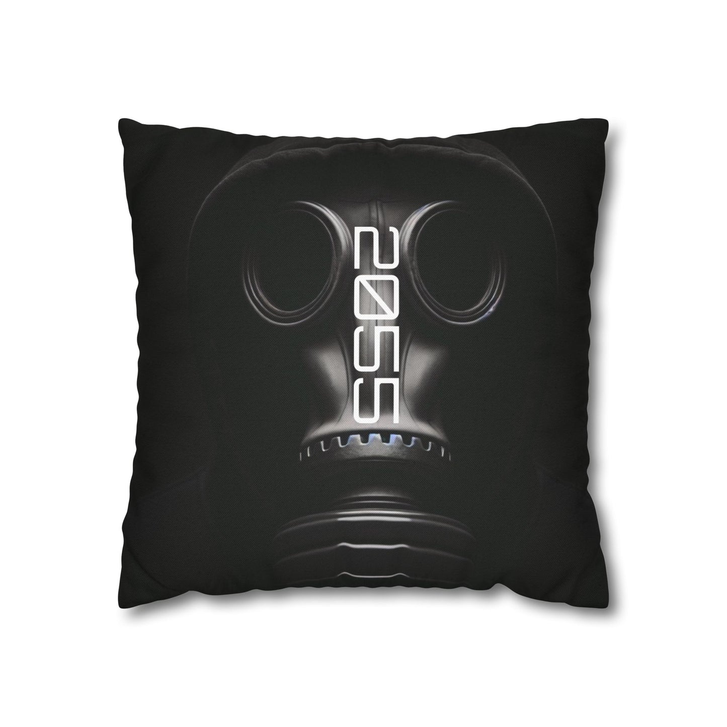 Futuristic Gas Mask Pillowcase | Modern Home Decor, Throw Pillow, Unique Gift, Sci-Fi Aesthetic, Cyberpunk Room Accents