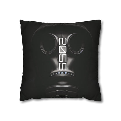 Futuristic Gas Mask Pillowcase | Modern Home Decor, Throw Pillow, Unique Gift, Sci-Fi Aesthetic, Cyberpunk Room Accents