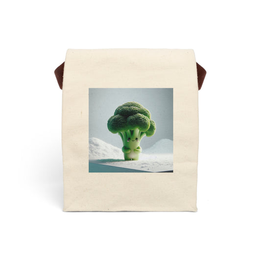 Eco-Friendly Broccoli Canvas Lunch Bag - Reusable, Insulated, Cute Lunch Tote, Vegan Gift, Meal Prep Container