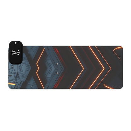 LED Gaming Mouse Pad with Wireless Charging, RGB Desk Mat for Gamers, Computer Accessories, Gaming Setup Essentials, Gift for Tech Lovers