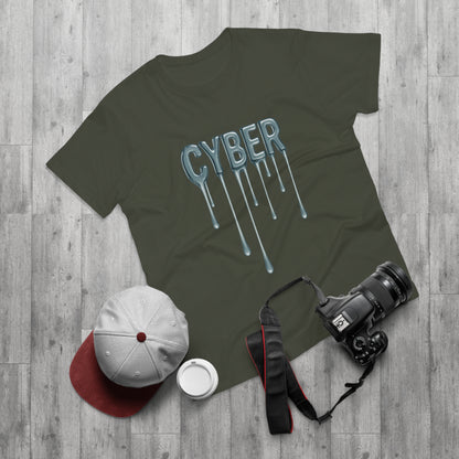 Cool Drippy Cyber T-Shirt, Unisex Graphic Tee, Casual Wear, Tech Enthusiast Gift, Trendy Streetwear for All Occasions