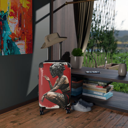 Stylish Travel Suitcase with Futuristic Design - Perfect for Adventurers