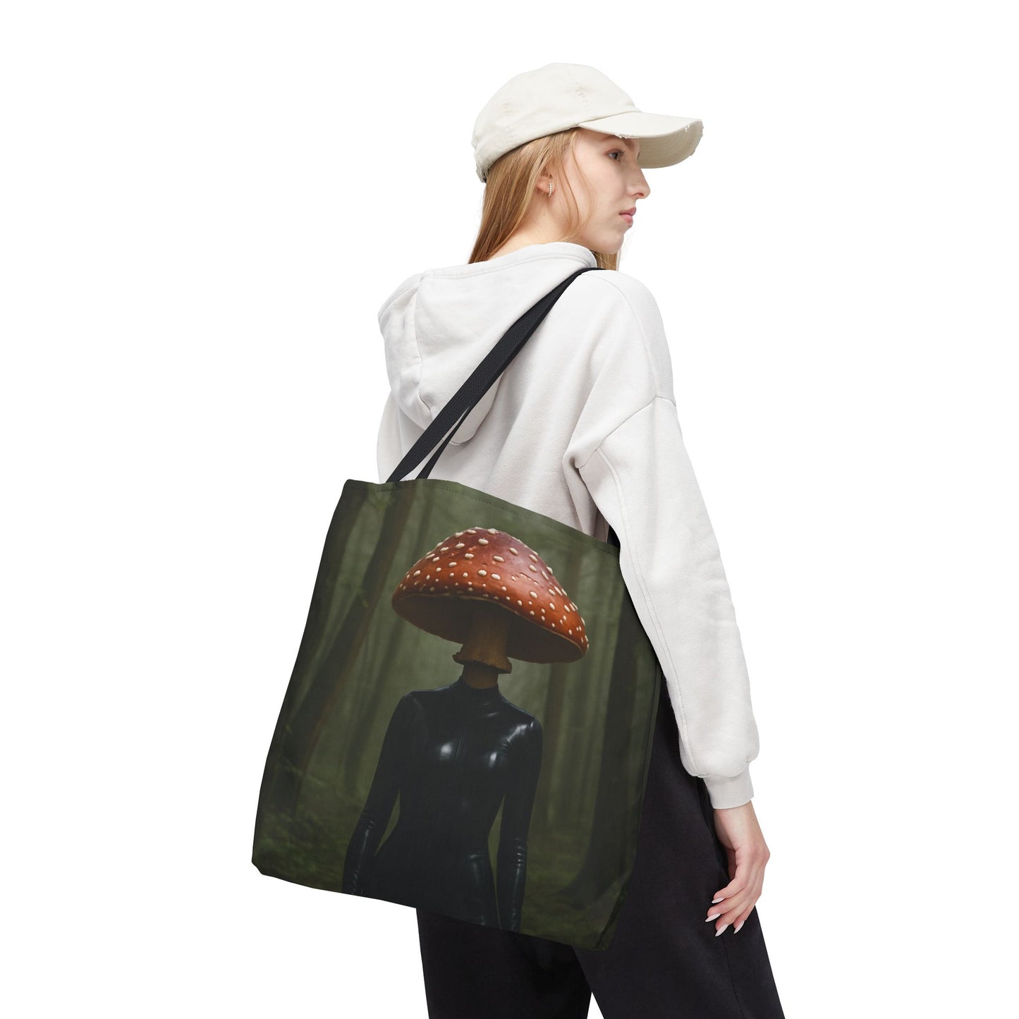 Whimsical Mushroom Tote Bag, Eco-Friendly Carryall, Gift for Nature Lovers, Unique Shopping Bag, Festival Fashion