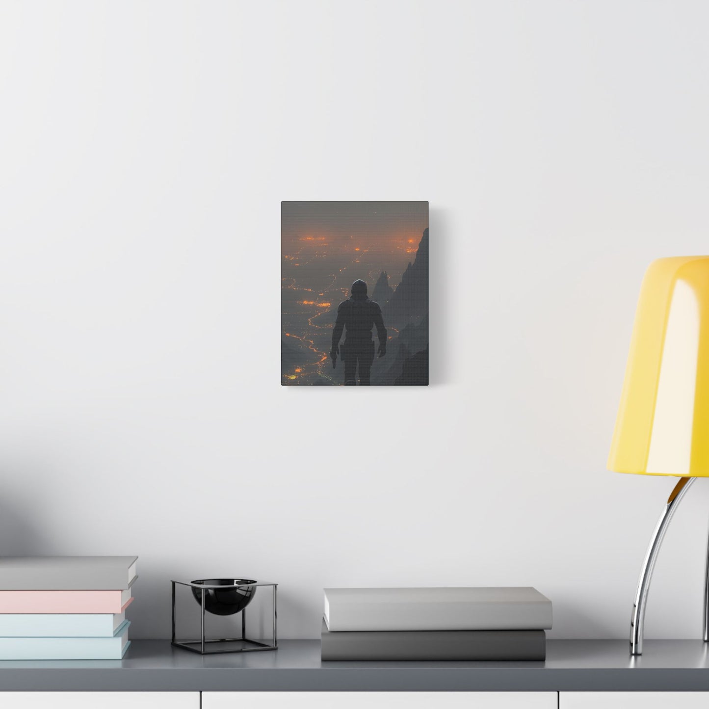 Stretched Canvas Art Print, Adventure Wall Decor, Sci-Fi Home Decor, Gamer Room Decoration, Unique Gift Idea